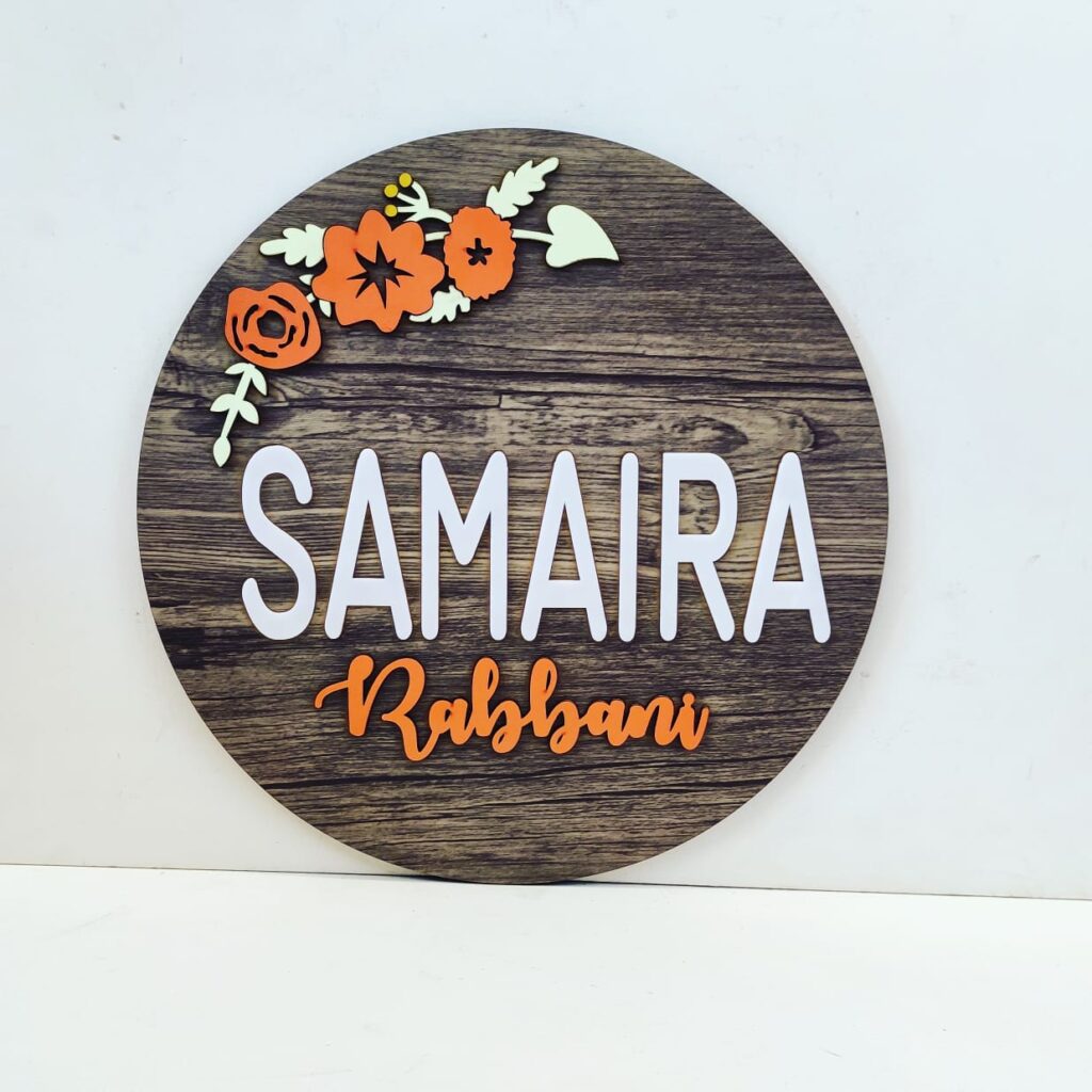 Customised Vintage Name Plate