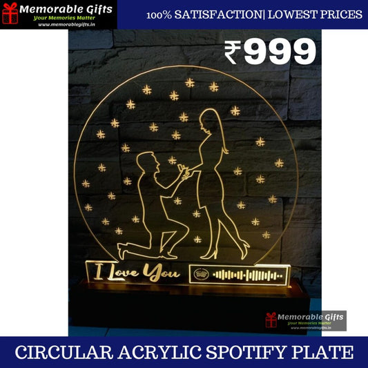 Circular Acrylic Spotify Plate