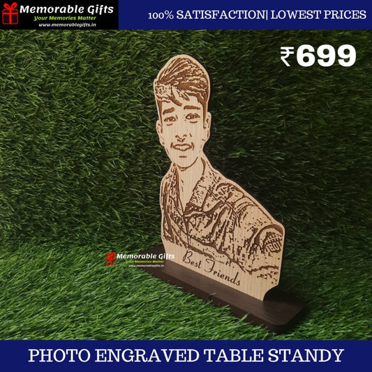 Photo Engraved Table Standy