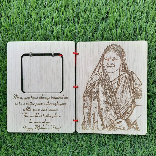 Wooden mother's day Greeting card