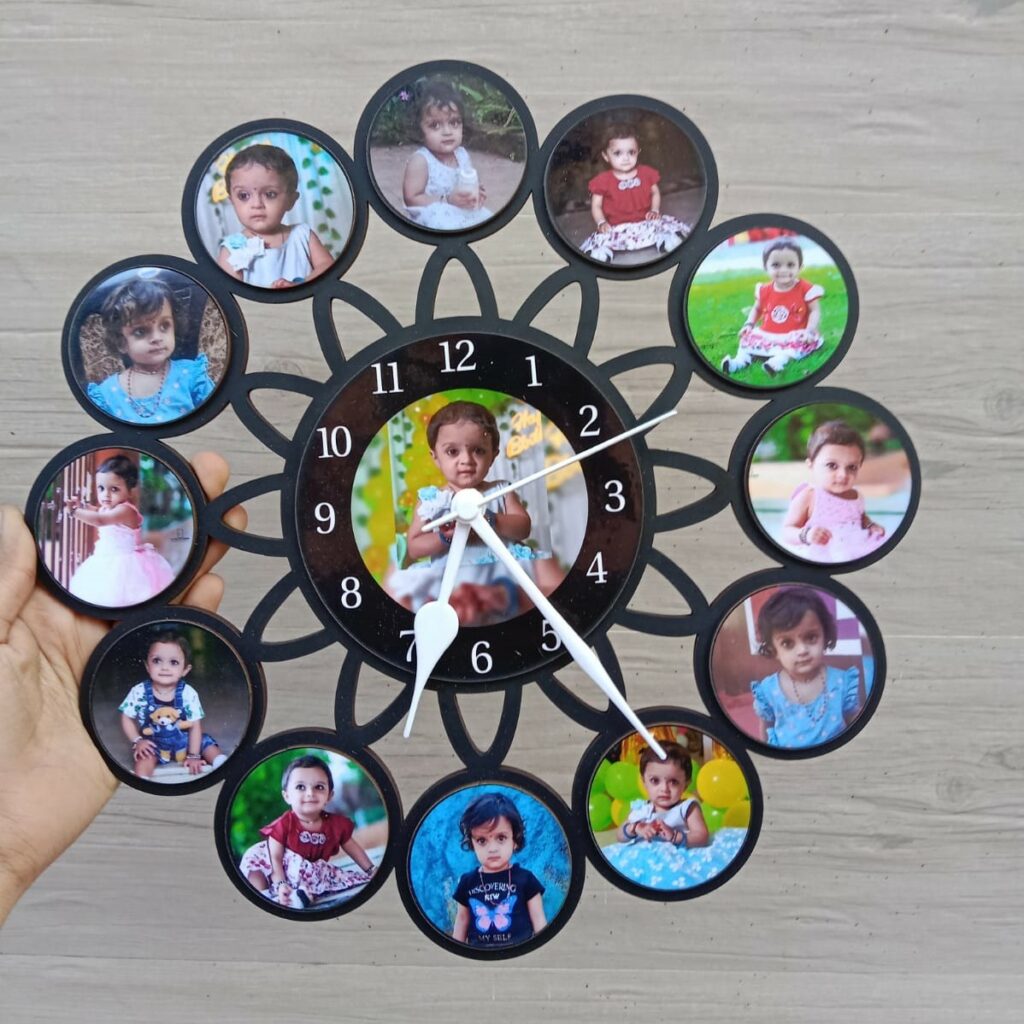 Giftiliya Circular Wall Clock with 13 Pictures