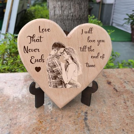 Giftiliya Heart Wooden Portrait