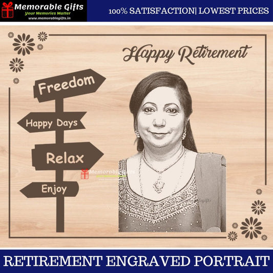 Retirement Engraved Portrait