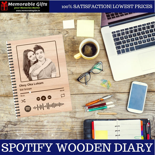 Spotify Wooden Diary