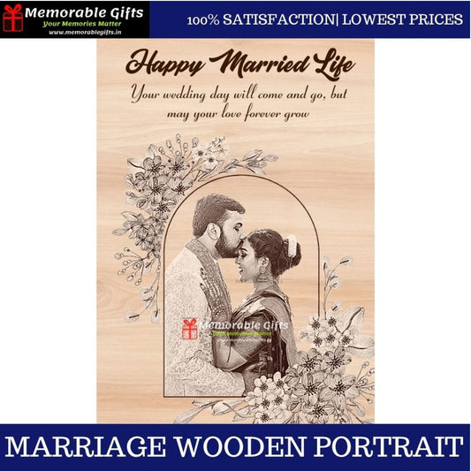 Marriage Wooden Portrait