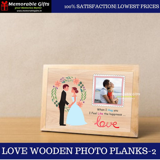 Love Wooden Photo Portrait Planks