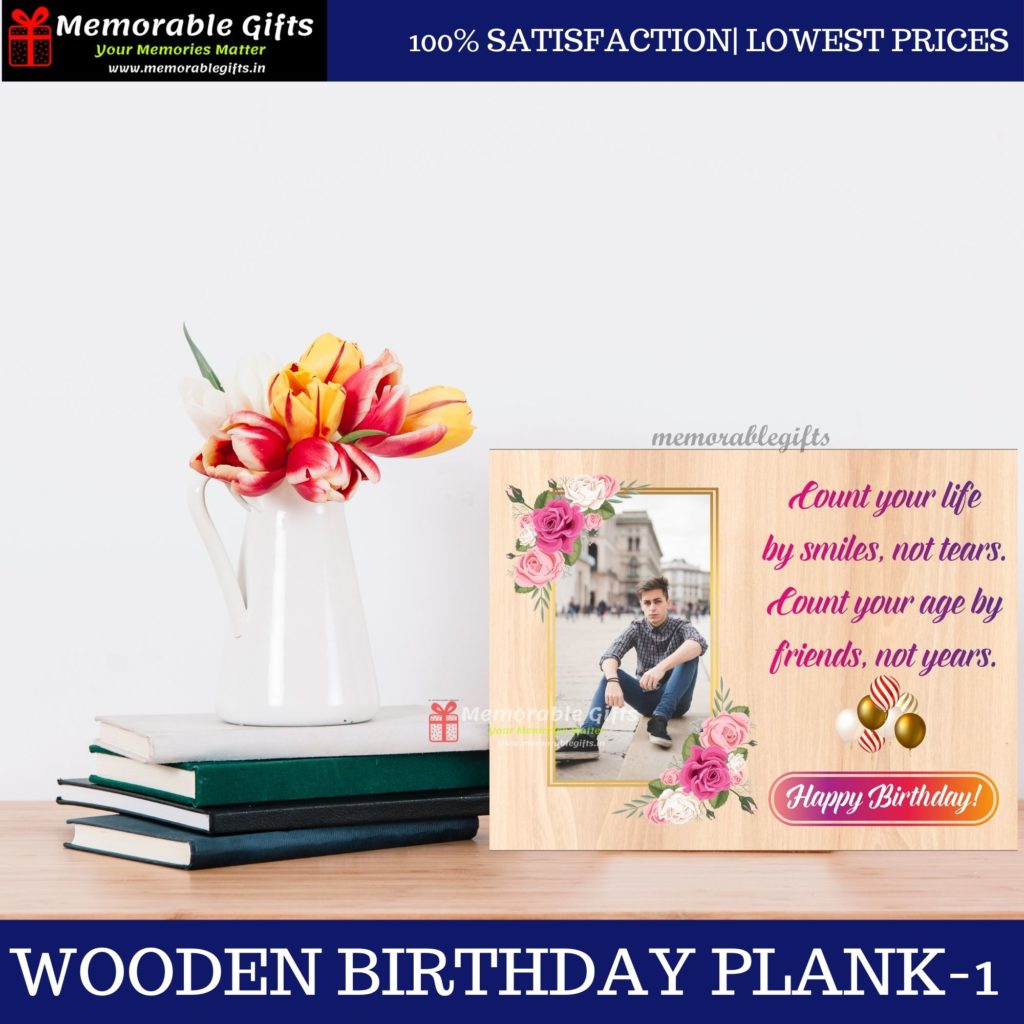 Birthday Wooden Portrait Plank