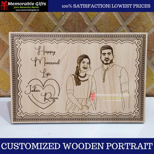 Birthday Wooden Portrait 6*8