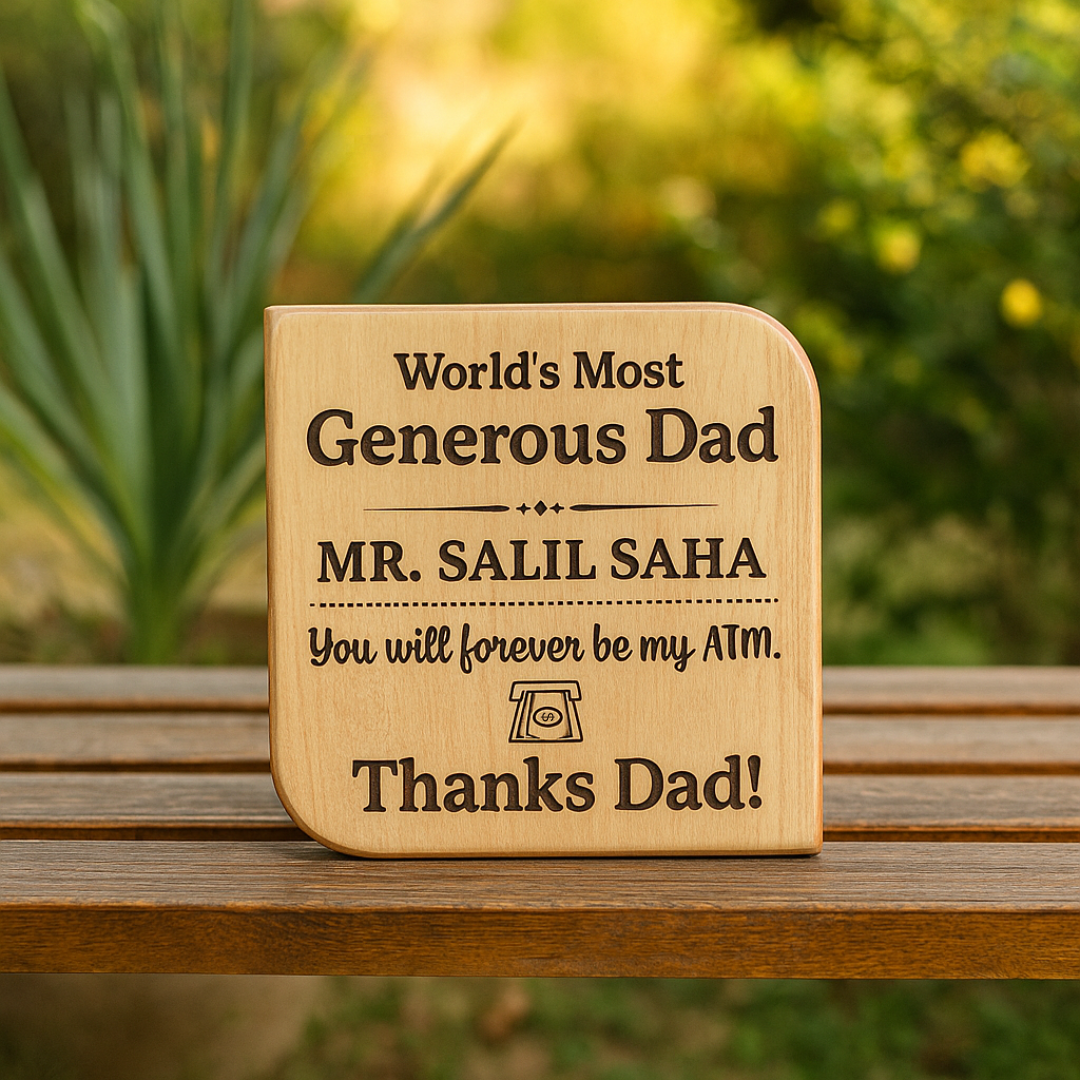 Wooden Message Plank for Father