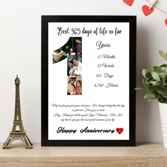 Giftiliya Anniversary Date Frame