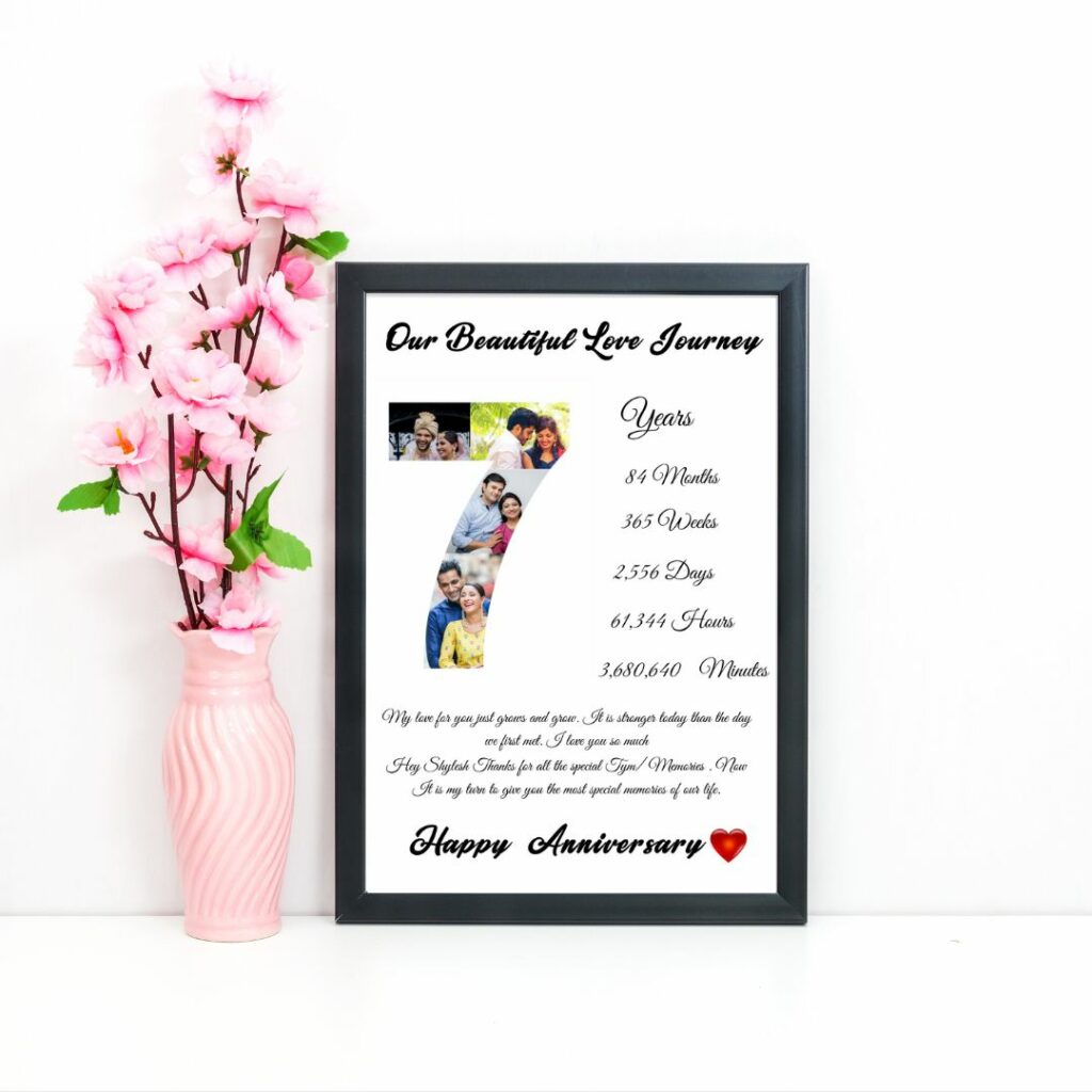 Giftiliya Anniversary Date Frame