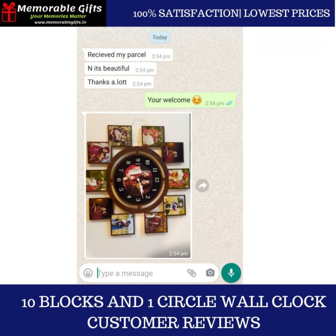 10 Blocks and 1 Circle Wall Clock