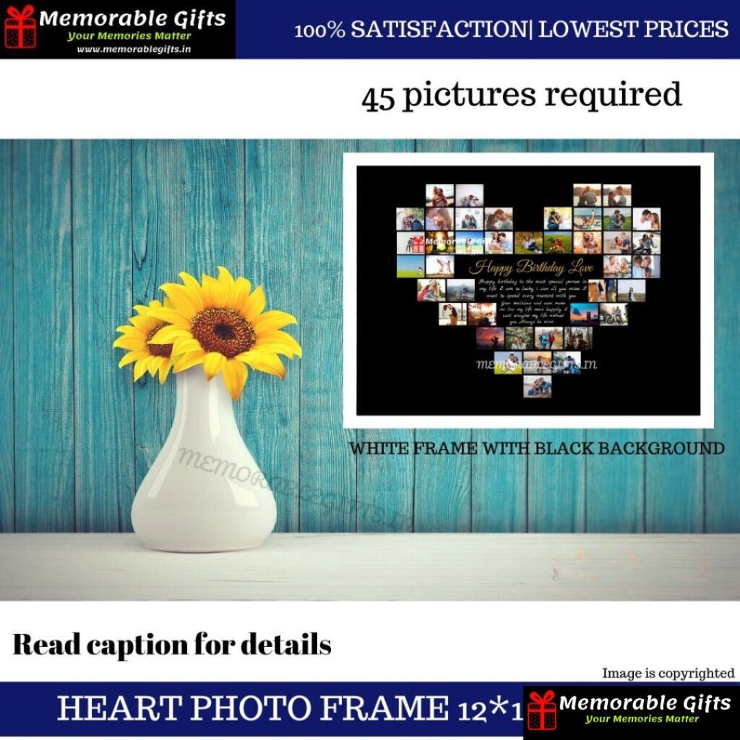 Heart Photo Frame Rectangular
