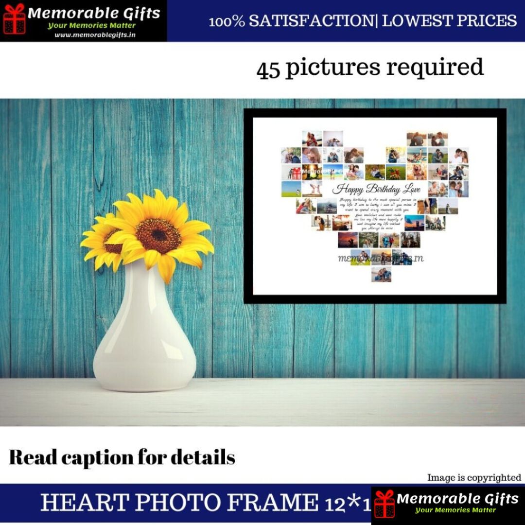 Heart Photo Frame Rectangular
