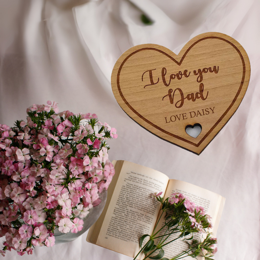 Heart Wooden Standy For DAD