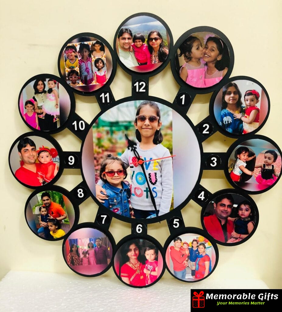 WALL CLOCK With 13 Pictures