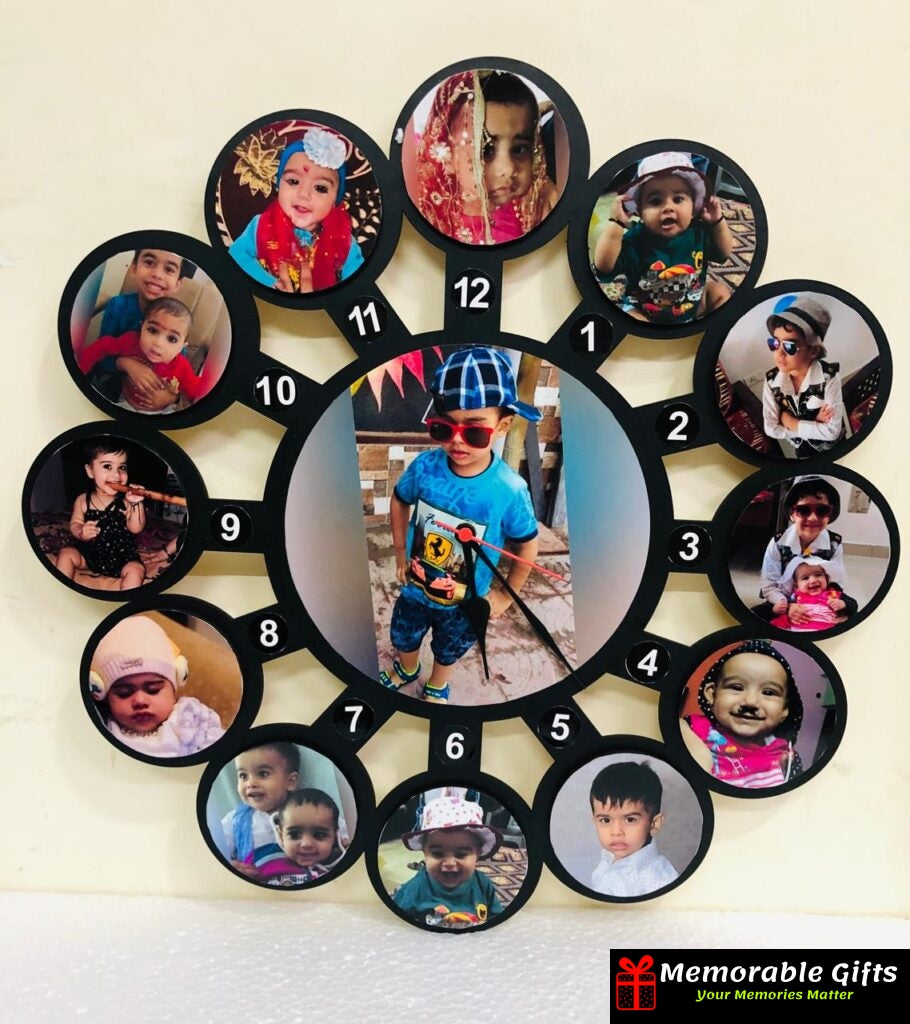 WALL CLOCK With 13 Pictures