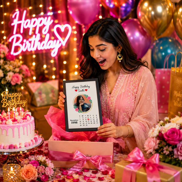 Giftiliya Birthday Calendar Frame