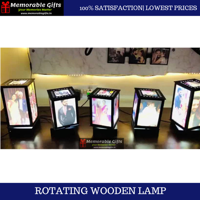 Giftiliya Rotating Wooden Lamp