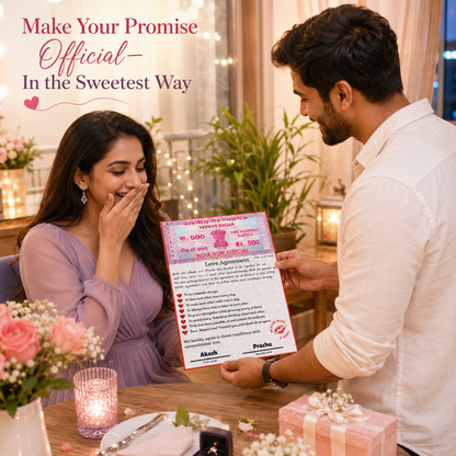 Giftiliya Love Agreement Laminated
