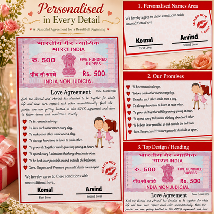 Giftiliya Love Agreement Laminated