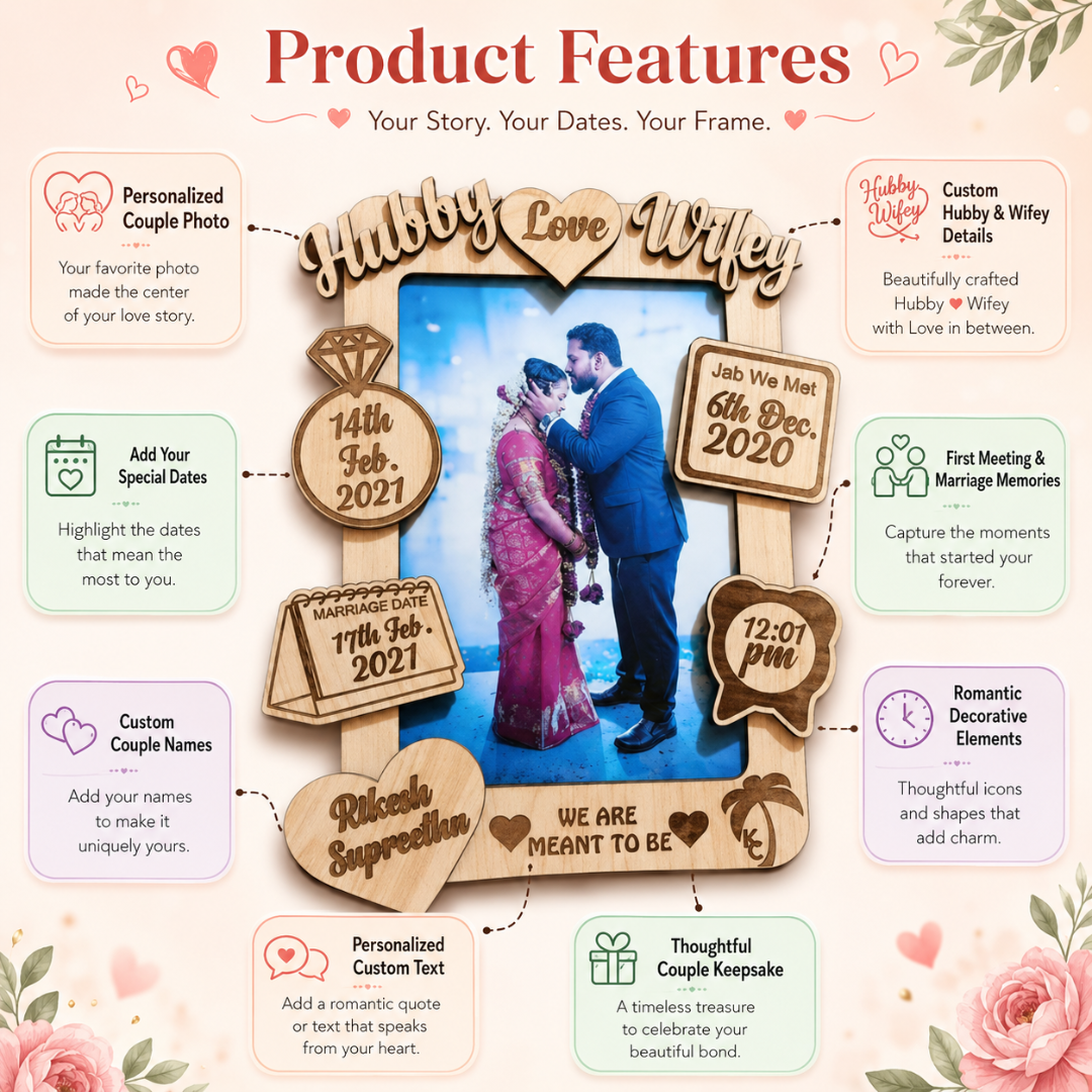Giftiliya Hubby Wifey Frame
