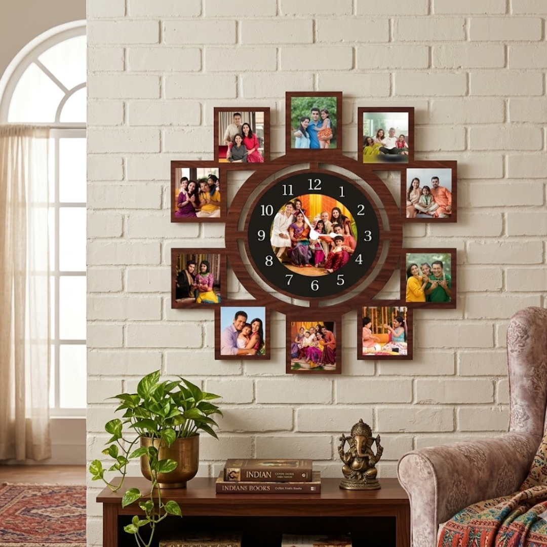 10 Blocks and 1 Circle Wall Clock