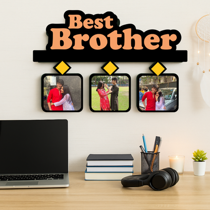 Brother Frame with Rectangular Pictures Rakhi