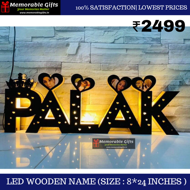 LED Wooden Name