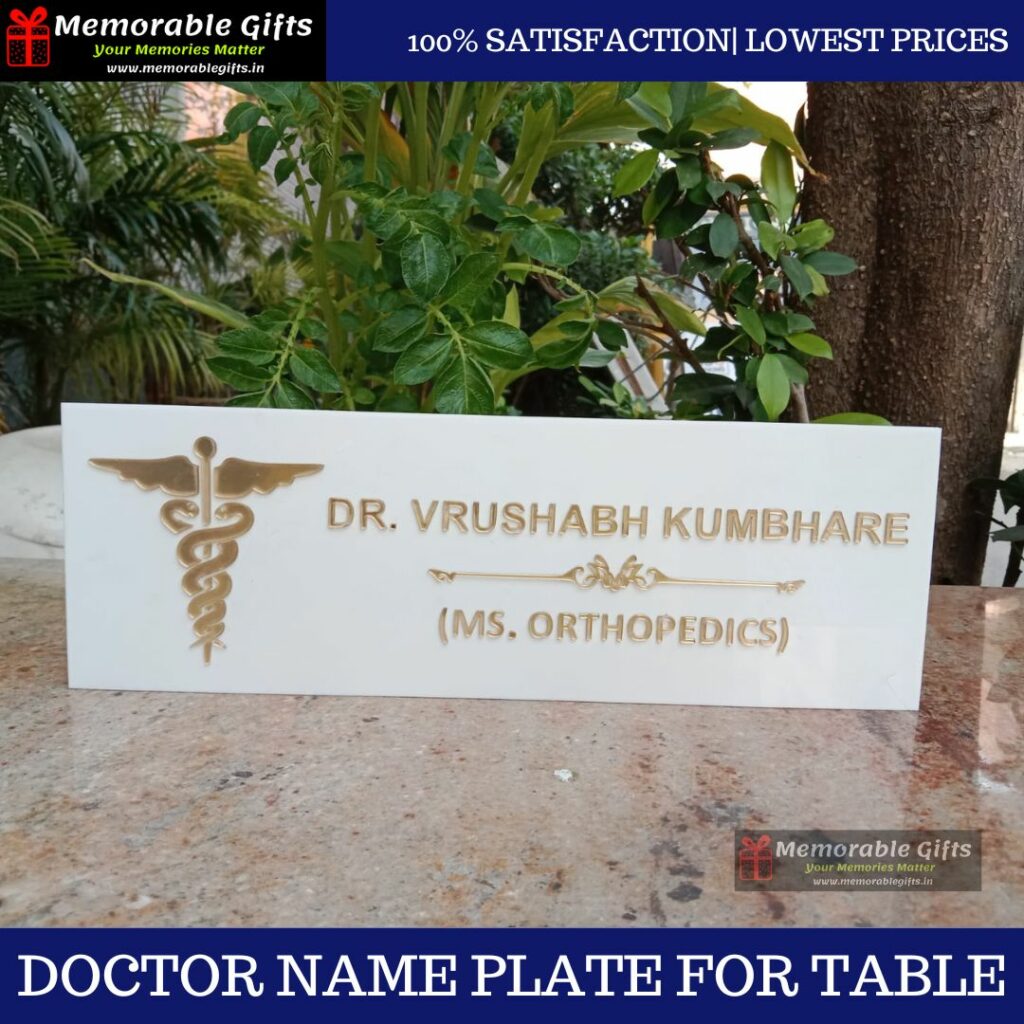 Doctor Name Plate For Table