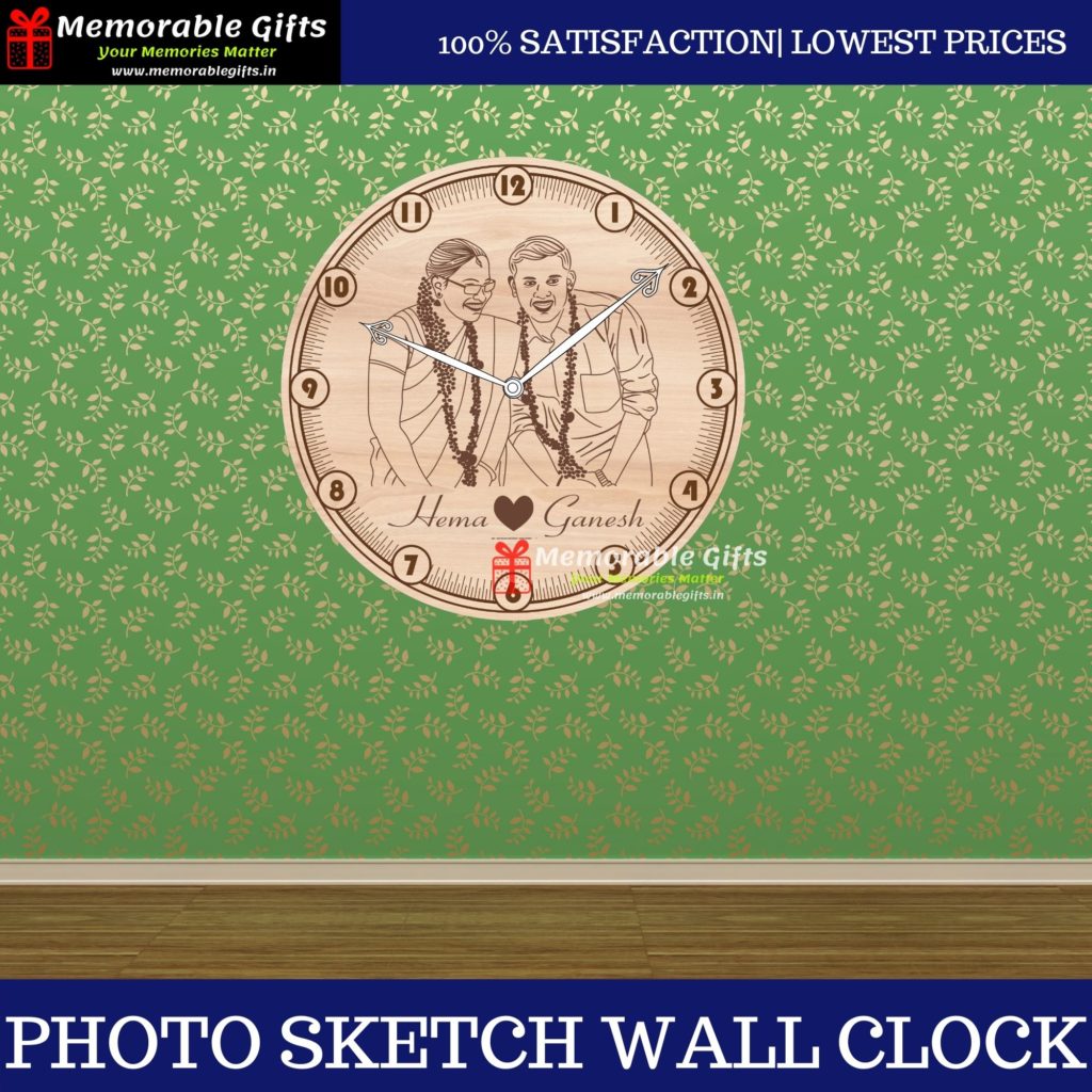 Photo Sketch Wall Clock
