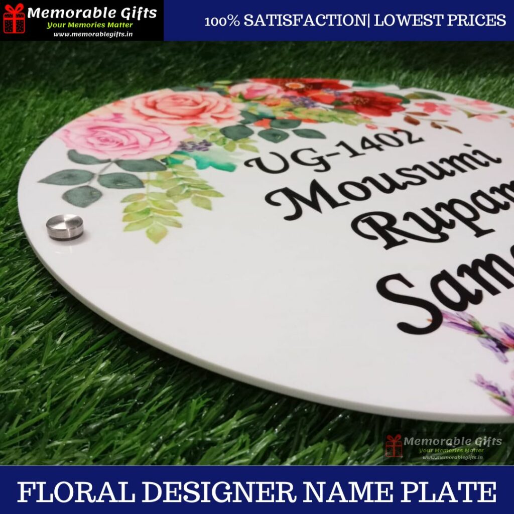 Floral Designer Name Plate