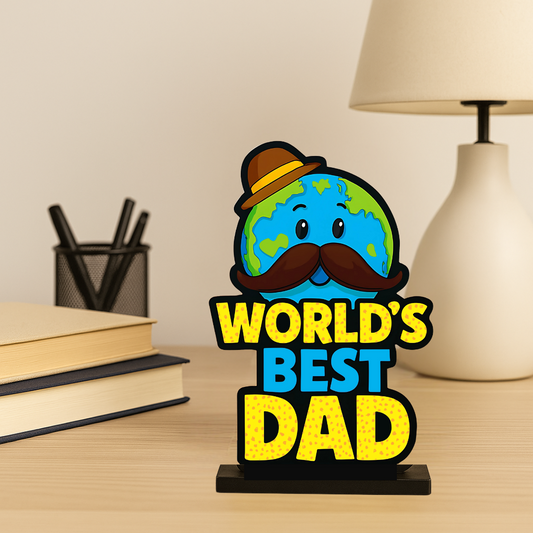 Giftiliya Globetrotting Dad Table Top World’s Best Dad Cute Globe Table Top