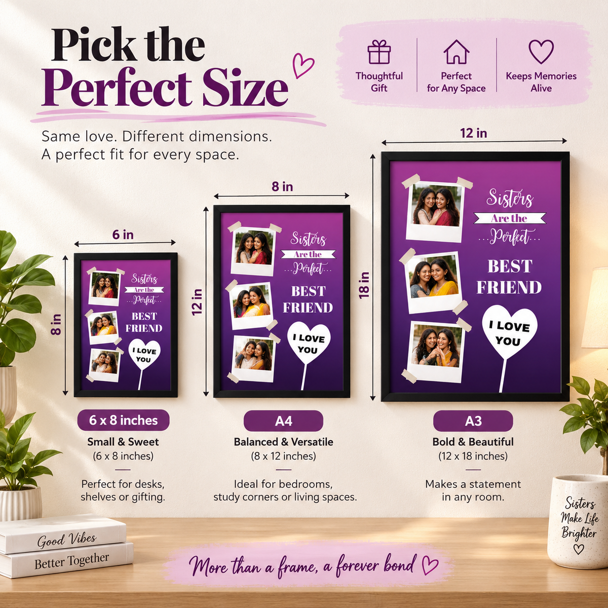 Sisters Best Friend Frame Rakhi