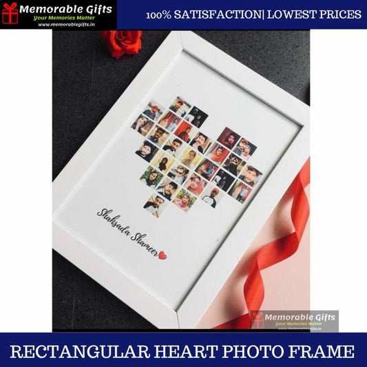 Rectangular Heart Photo Frame