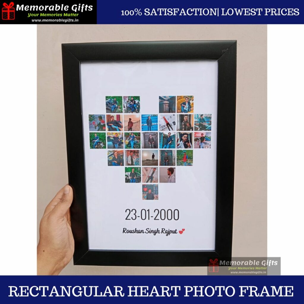 Rectangular Heart Photo Frame