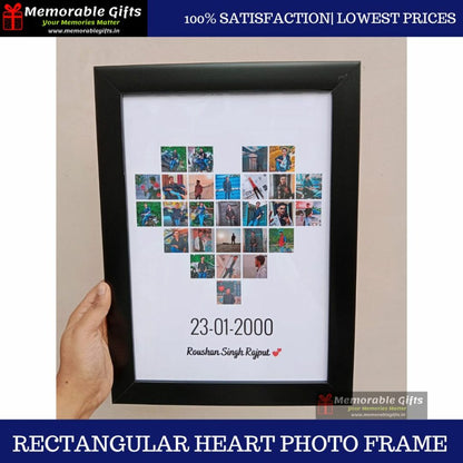 Rectangular Heart Photo Frame