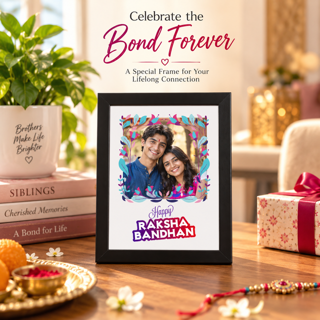 Rakshabandhan Frame Rectangular For Rakhi