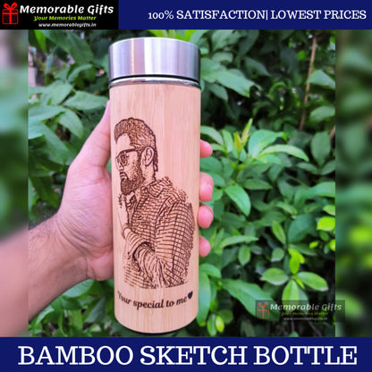 Giftiliya Bamboo Sketch Bottle