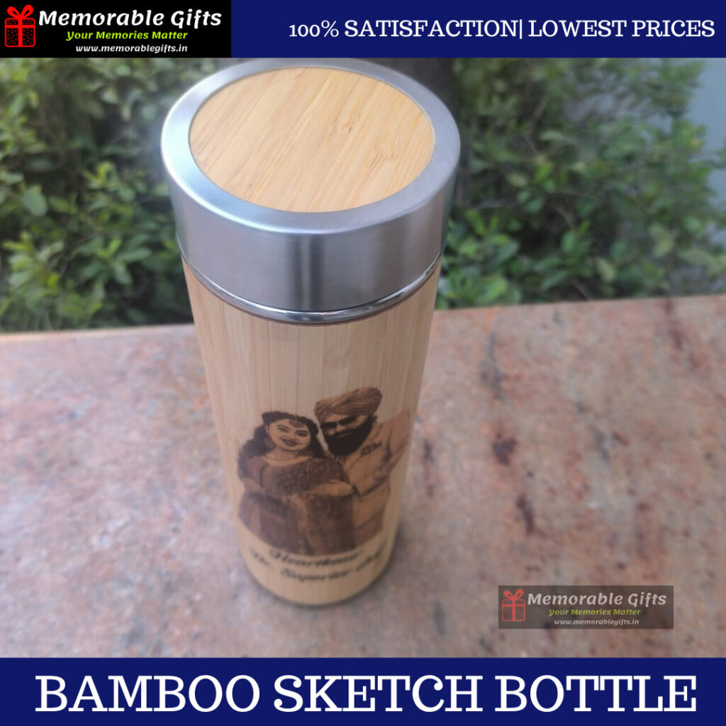 Giftiliya Bamboo Sketch Bottle