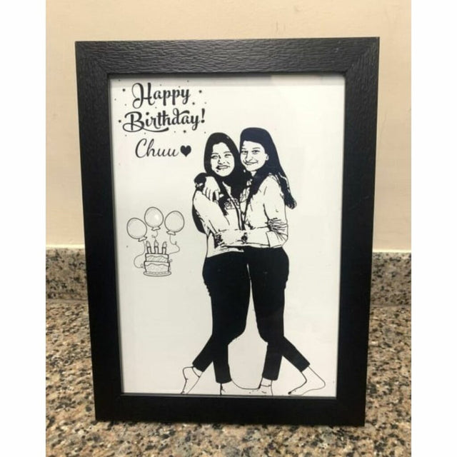 Giftiliya Digital Pencil Sketch (With Frame)