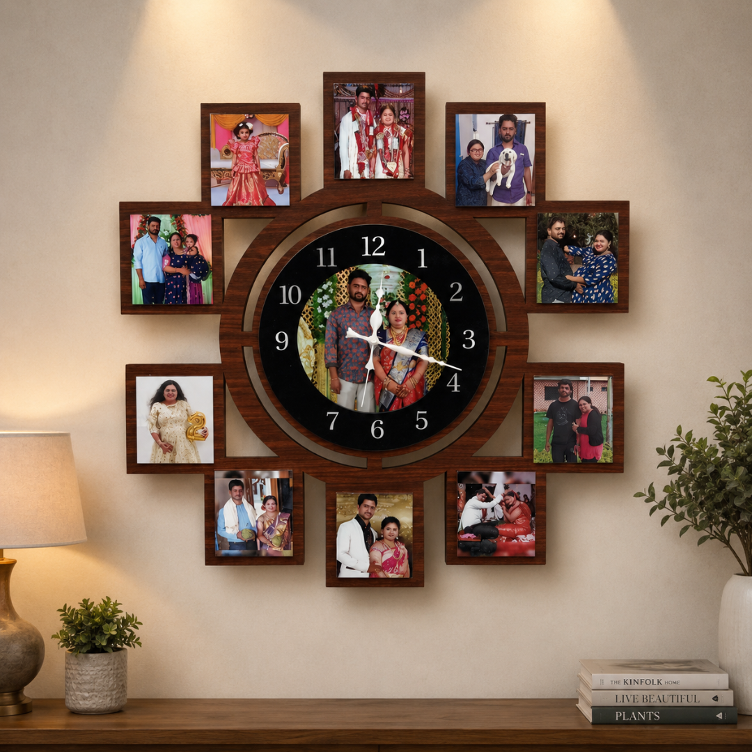 10 Blocks and 1 Circle Wall Clock