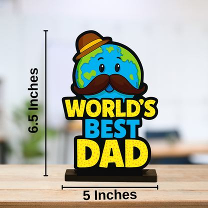 Giftiliya Globetrotting Dad Table Top World’s Best Dad Cute Globe Table Top