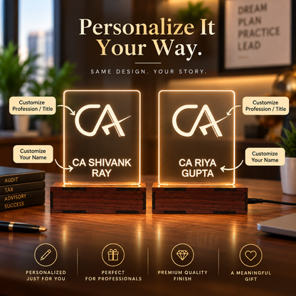 Giftiliya Personalized CA LED Table Lamp Gift for CA