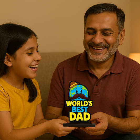 Giftiliya Globetrotting Dad Table Top World’s Best Dad Cute Globe Table Top