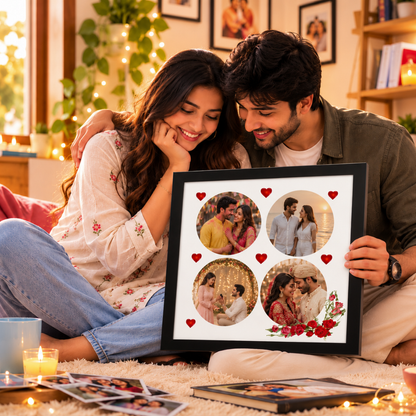 4 Picture circular collage