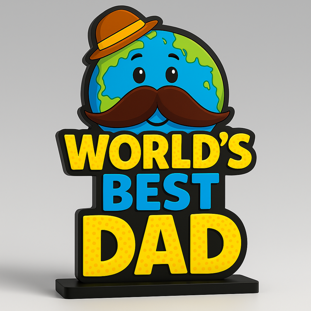 Giftiliya Globetrotting Dad Table Top World’s Best Dad Cute Globe Table Top