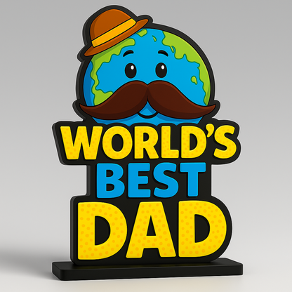 Giftiliya Globetrotting Dad Table Top World’s Best Dad Cute Globe Table Top