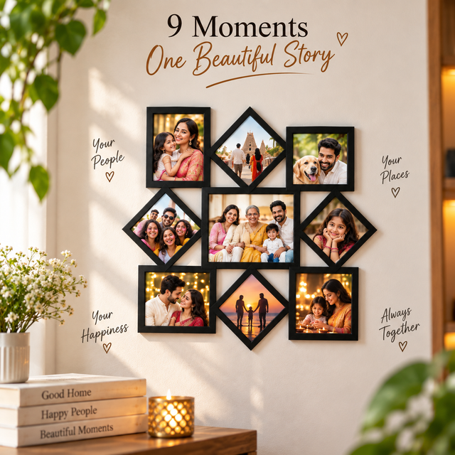 9 Pictures Wall Hanging
