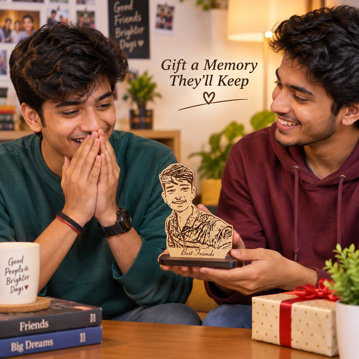 Photo Engraved Table Standy